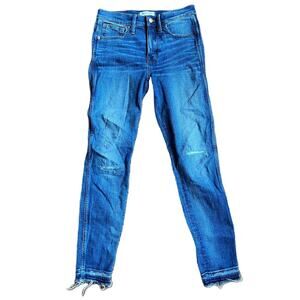 Madewell 9" Hi-Rise Skinny Jeans: Rip and Repair Edition Size 27